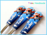 Set tacâmuri personalizate "Avion" - Tinna Handmade