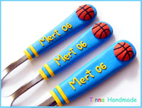 Set 3 tacâmuri personalizate "Baschet" - Tinna Handmade