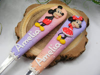 Set 2 tacâmuri personalizate Clubul lui Mickey Mouse | Mickey & Minnie - Tinna Handmade