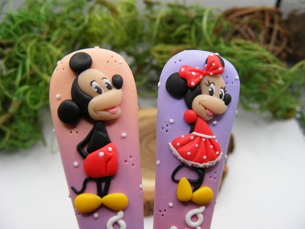 Set 2 tacâmuri personalizate Clubul lui Mickey Mouse | Mickey & Minnie - Tinna Handmade