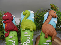 Set 3 tacâmuri personalizate "Dinozauri" - Tinna Handmade